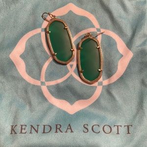 Gold / Green Kendra Scott Danielle Earrings